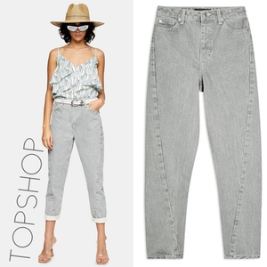 NWT Topshop high rise twisted seam‎ mom jeans 30 8